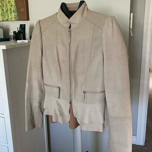 White House Black Market iridescent Suede blazer